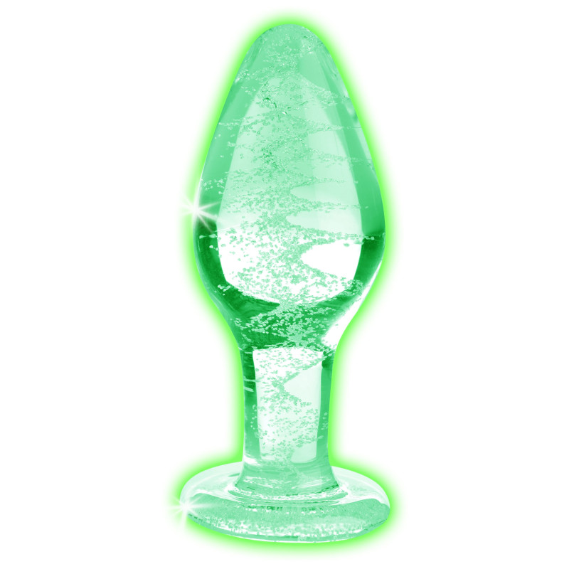 Booty Sparks Plug en verre phosphorescent GLOW L 9.5 x 4cm